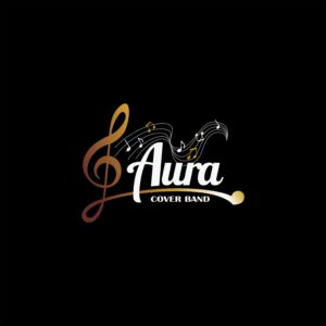 aura logo zlote na czarnym